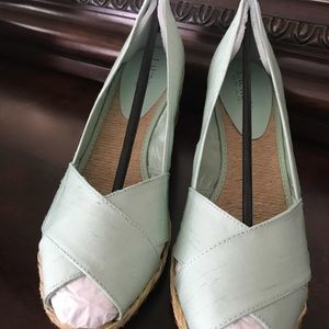 Never worn. Ralph Lauren espadrille wedges